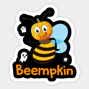 Beempkin Halloween Pumpkin Boo Bees T-shirt Sticker